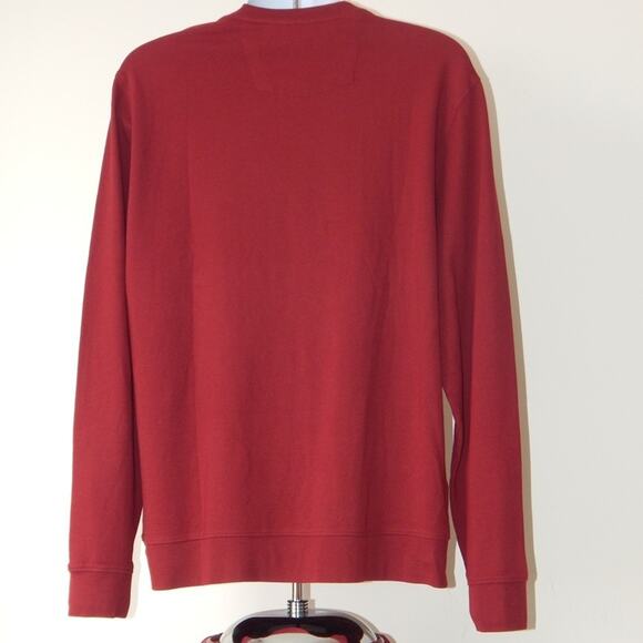 GRAHAM TINI by Robert Graham Long Sleeve Knit Top Sweater in Burgundy Men's XL - Picture 5 of 8